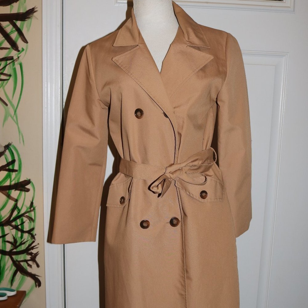 Sears vintage ladies raincoat trench coat no liner excellent - Picture 1 of 11